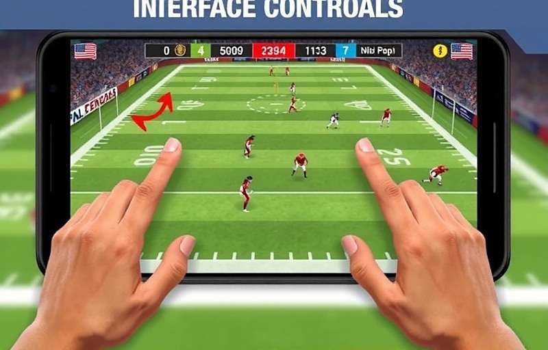 NFL India Dominator gameplay controls showing easy touch interface for Indian users